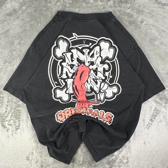 In4ma+Tion Originals Black Bones Graphic T-shirt Size Medium - Picture 2 of 8